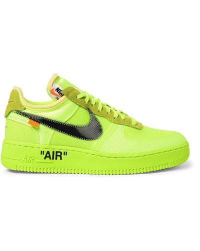 Nike + Off-white The Ten: Air Force 1 Sneakers in Bright Green (Green ...