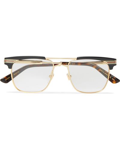 Gucci Endura Square-frame Gold-tone And Acetate Optical Glasses in Metallic  for Men - Lyst