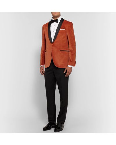 burnt orange suit jacket