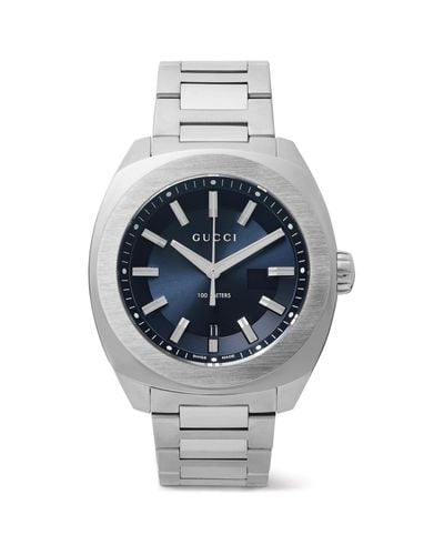 Gucci Gg2570 41mm Stainless Steel Watch in Blue for Men - Lyst