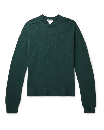 Bottega Veneta Wool Sweater in Green for Men - Lyst