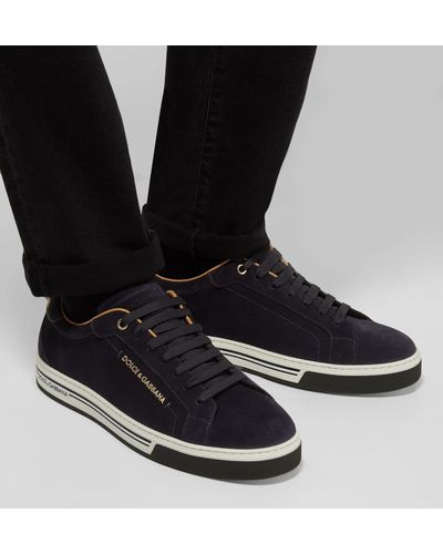 Dolce \u0026 Gabbana Roma Suede Sneakers in Midnight Blue (Blue) for Men - Lyst