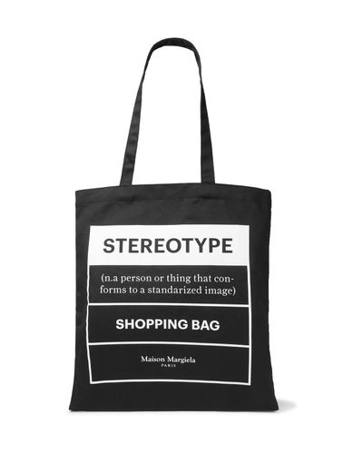 Maison Margiela Cotton Stereotype Tote Bag in Black for Men | Lyst
