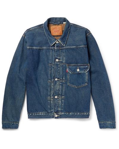 levi's ripped denim jacket