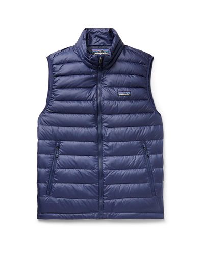 Patagonia Slim-fit Quilted Dwr-coated Recycled Ripstop Down Gilet in ...