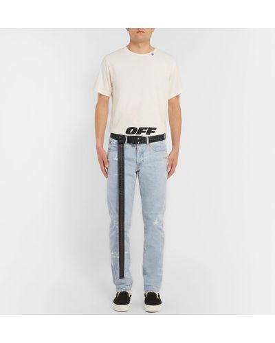 off white construction belt