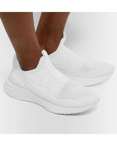 Nike Epic Phantom React Flyknit Running Sneakers in White for Men - Lyst