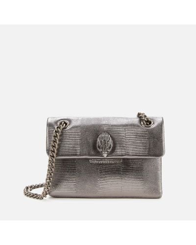 Kurt Geiger Leather Mini Kensington Bag in Silver (Metallic) - Lyst
