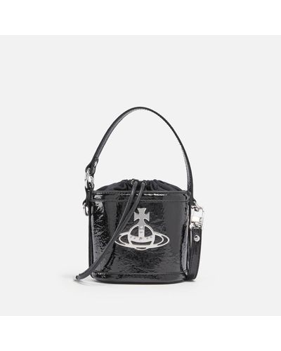 Vivienne Westwood Daisy Patent Leather Bucket Bag - Black