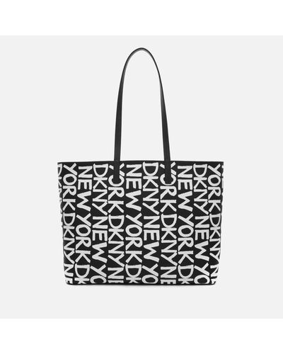 dkny tote black
