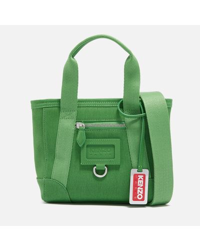 KENZO Mini Canvas Tote Bag - Green