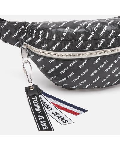 Tommy Hilfiger Logo Tape Paper Bum Bag in Black for Men - Lyst