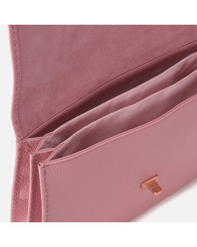 ted baker jessi pale pink concertina leather shoulder bag