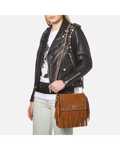 coach dinky with fringe