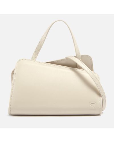 Yuzefi Slant Leather Shoulder Bag - Natural