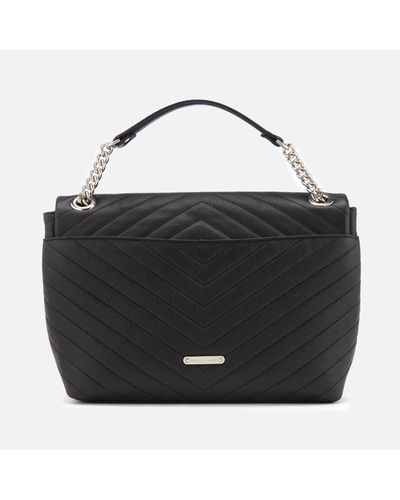 rebecca minkoff edie flap shoulder bolsa black