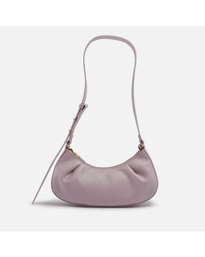 Elleme Small Dimple Moon Leather Bag - Purple