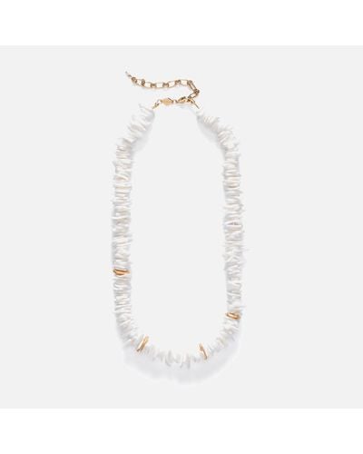 Anni Lu Puka Shell And Glass Bead Necklace - White