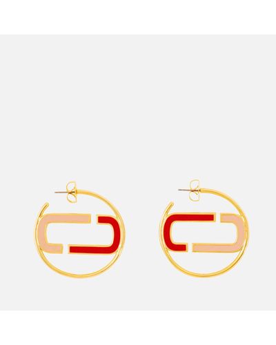 Marc Jacobs Enamel Hoop Earrings - Multicolor