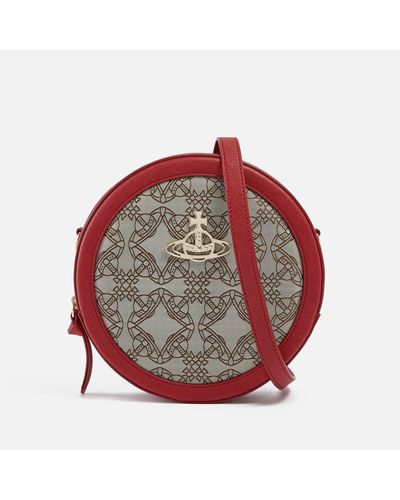 Vivienne Westwood Ruby Vegan Leather And Logo-jacquard Bag - Red