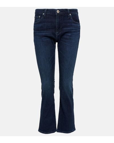 AG Jeans Jodi Mid-rise Cropped Jeans - Blue