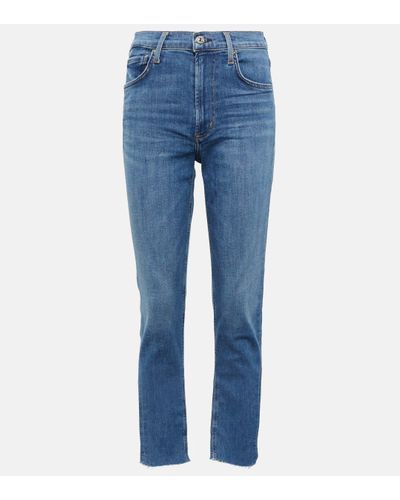 Citizens of Humanity Isola Cropped Slim Jeans - Blue