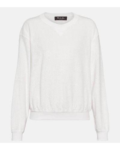Loro Piana Cotton And Linen Sweater - White