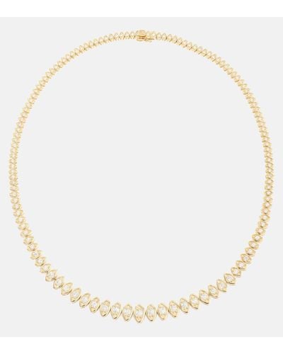 Sydney Evan Eternity 14kt Gold Necklace With Diamonds - Metallic