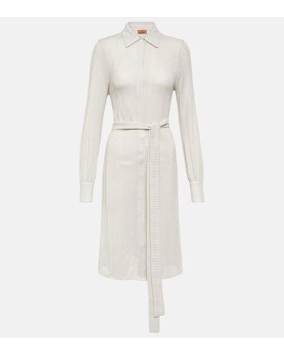 Missoni Cotton-blend Shirt Dress - White