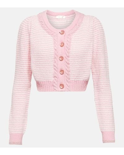 Pink Cardigans Women Lyst for 