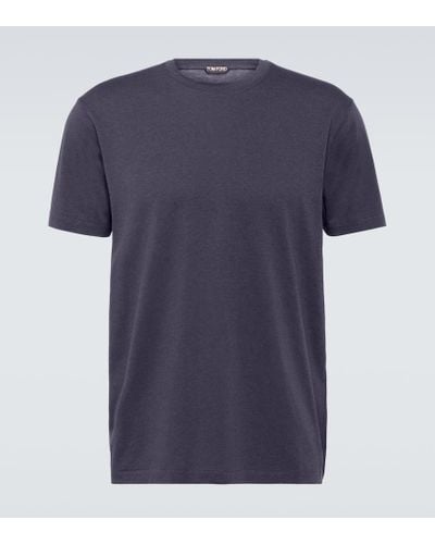 Tom Ford T-Shirt aus Jersey - Blau
