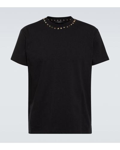 Valentino T-shirt Rockstud en coton - Noir