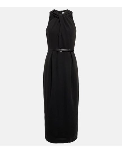 Max Mara Luna Sleeveless Midi Dress - Black
