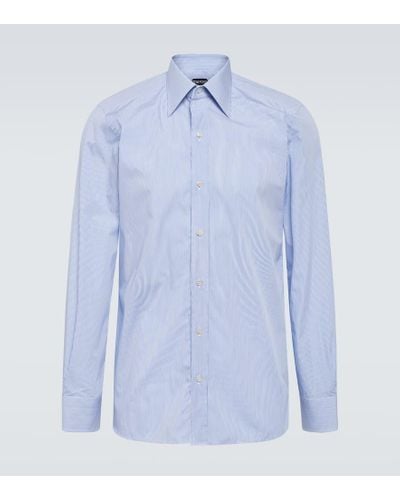 Tom Ford Cotton Poplin Shirt - Blue
