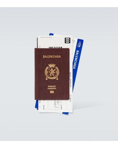 Balenciaga Passport Leather Bifold Wallet - White