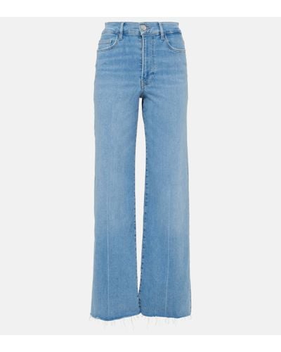 FRAME Le Slim Palazzo High-rise Wide-leg Jeans - Blue