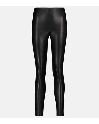 Wolford Jo Faux Leather And Jersey leggings - Black