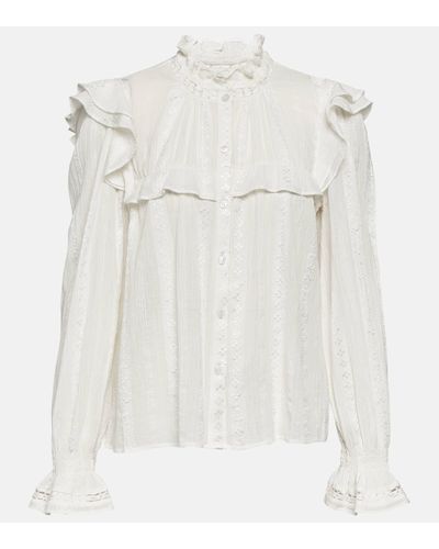 Isabel Marant Blouse Jatedy en coton melange - Blanc