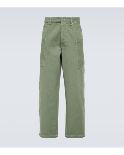 KENZO Jean ample a taille basse - Vert