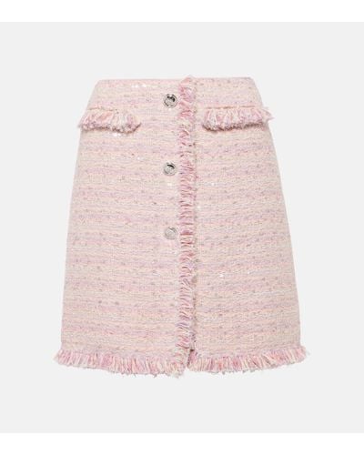 Giambattista Valli High-rise Tweed Miniskirt - Pink