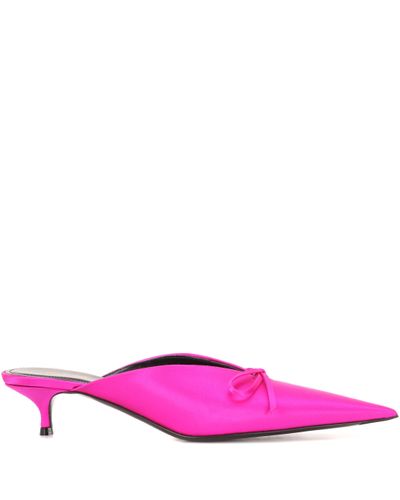 balenciaga pink knife mules