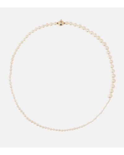 Sophie Bille Brahe Petite Peggy 14kt Gold And Pearl Necklace - White