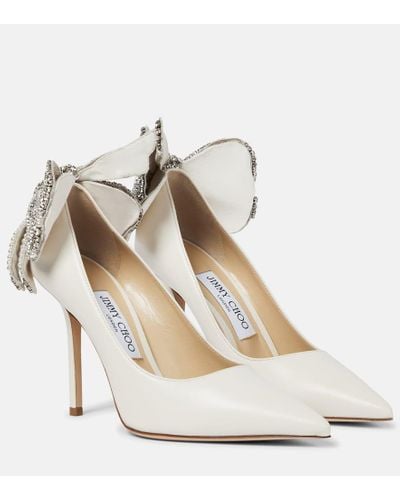 Jimmy Choo Love 100 Patent Leather Pumps - White