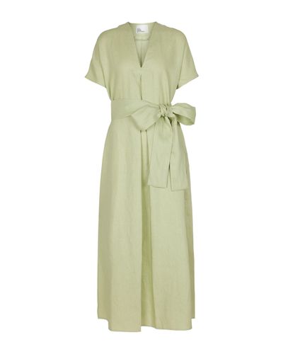 Lisa Marie Fernandez Rosetta Linen Maxi Dress - Green