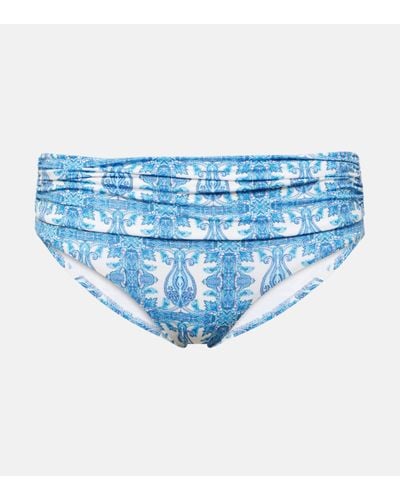 Melissa Odabash Culotte de bikini Bel Air imprimee - Bleu