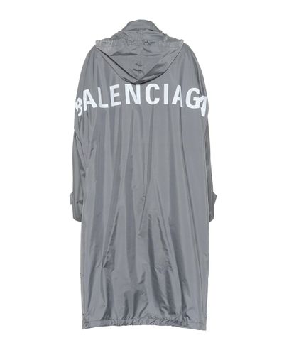 Balenciaga Opera Oversized Raincoat - Grey