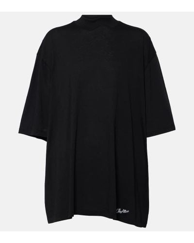 The Attico Oversized Cotton Jersey T-shirt - Black