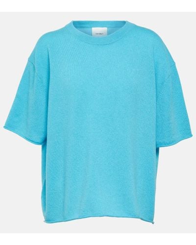 Lisa Yang T-Shirt Clia aus Kaschmir - Blau