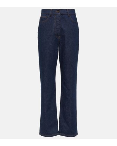 The Row Borjis High-rise Straight Jeans - Blue