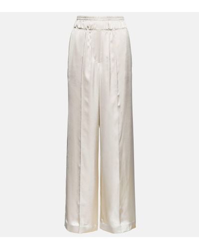 Brunello Cucinelli Wide-leg Trousers - White